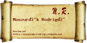 Moszurák Rodrigó névjegykártya