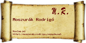 Moszurák Rodrigó névjegykártya
