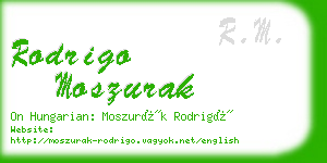 rodrigo moszurak business card